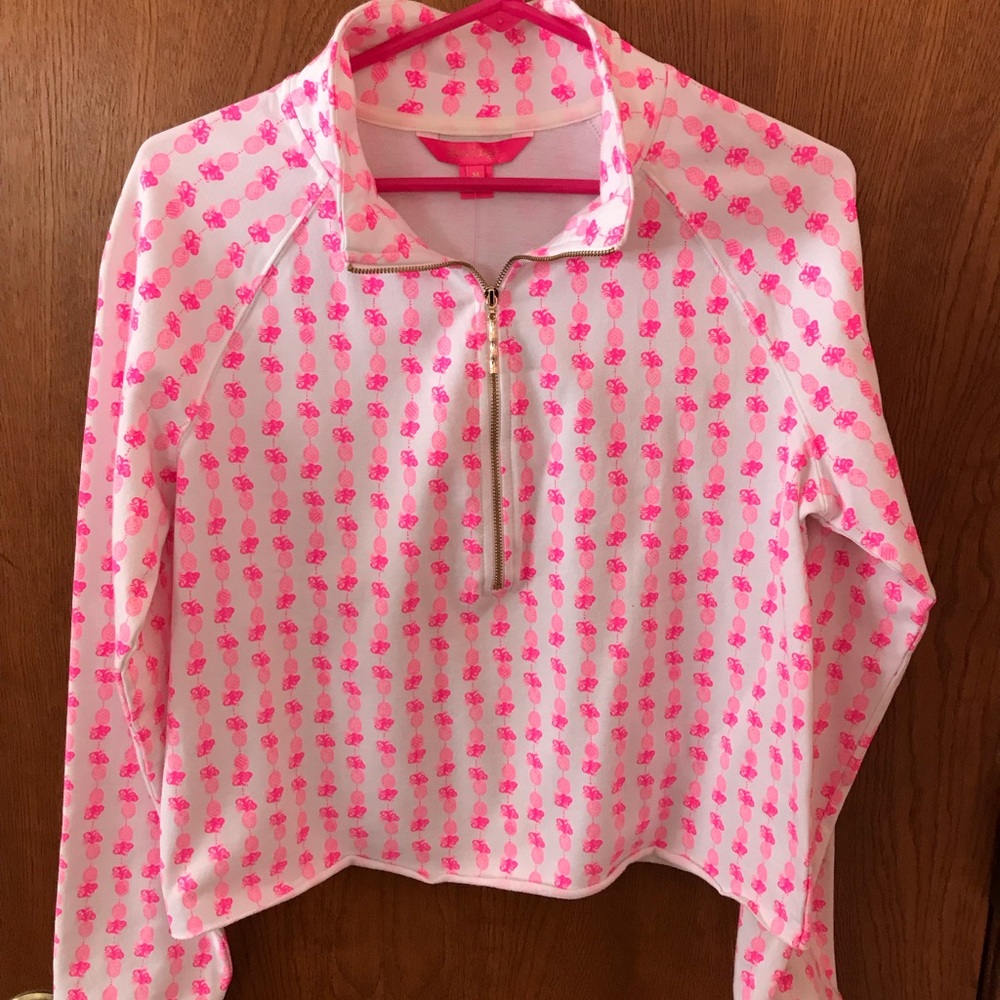 Lilly Pulitzer cropped popover shirt